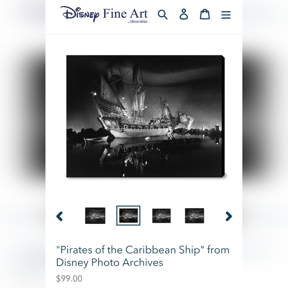 Disneyland Pirates of the Caribbean Ship canvas print Disney Fine Art - Picture 2 of 4